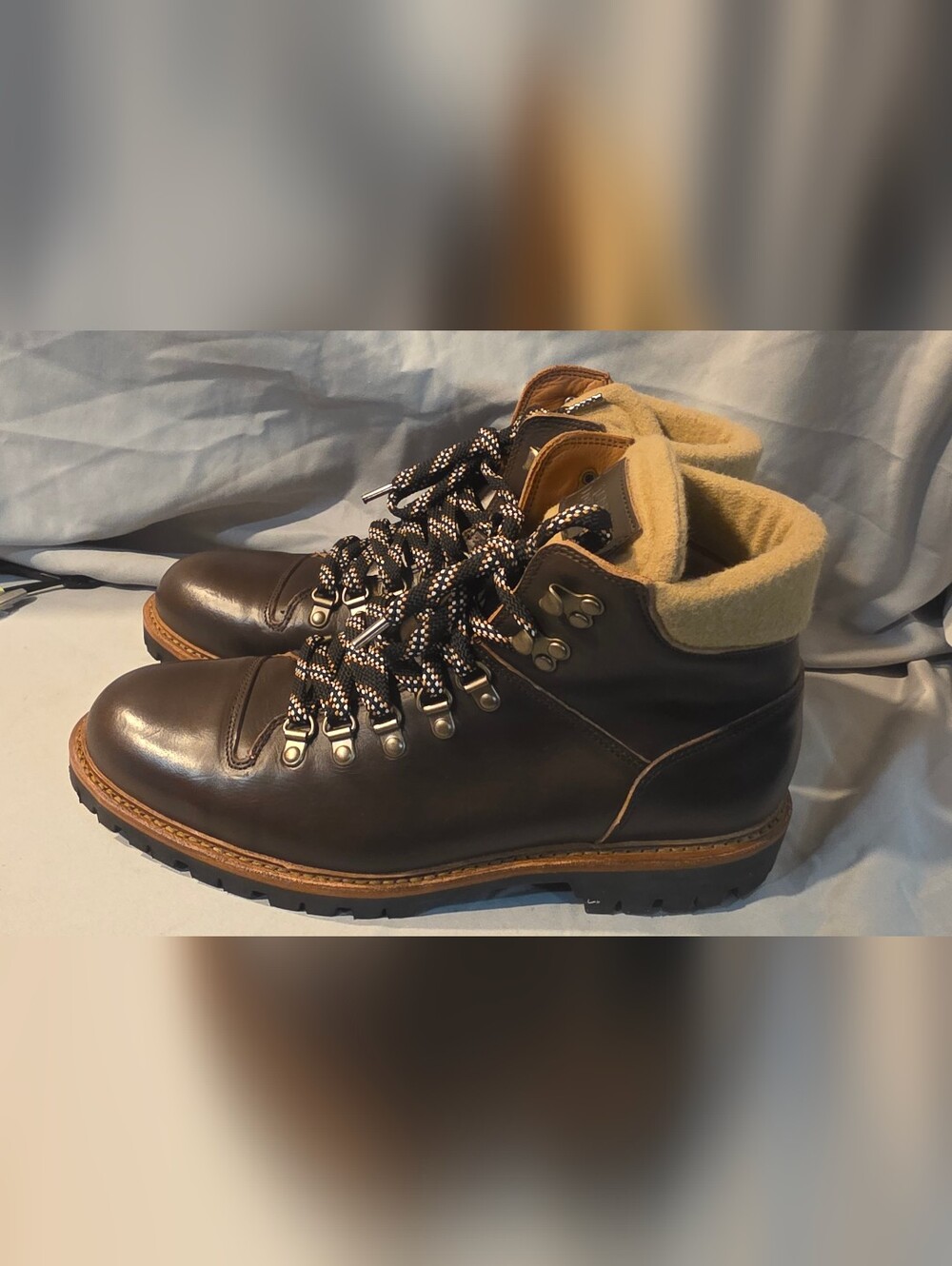 Allen Edmonds Whistler Weather-ready Hiker Boot Dark Brown Men SZ 9 NWOB Defects - Picture 3 of 15